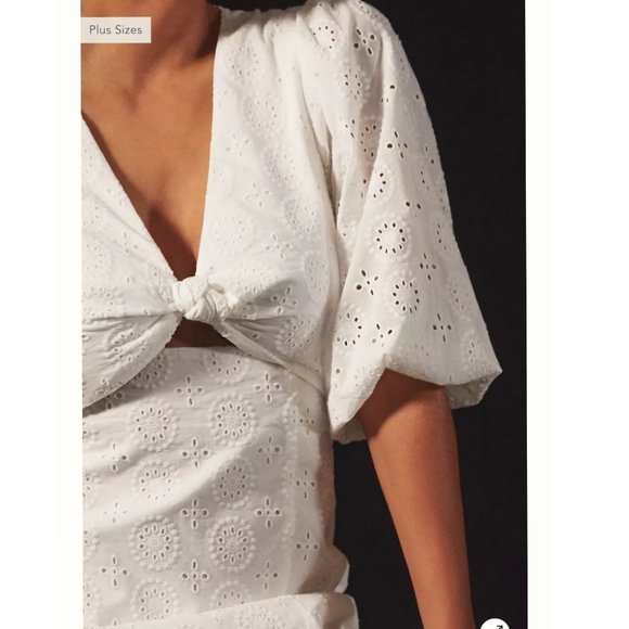 Anthropologie ×Hutch Eyelet Cutout Maxi Dress size 0 - Picture 4 of 10